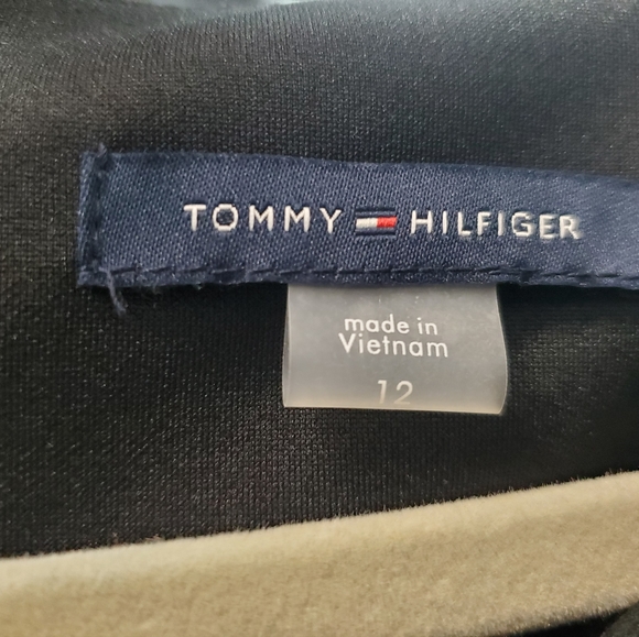 Tommy Hilfiger Black Light Pink Contrast Faux Pocket Shift Dress Size 12 - Picture 6 of 8